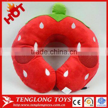 HOT SALE red plush strawberry pillow with speaker