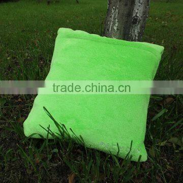Promotion Gift Creative Idea 2 in 1 Pillow Blanket Embroidery Logo Coral Fleece Ultra Soft Travel Blanket Into Pillow