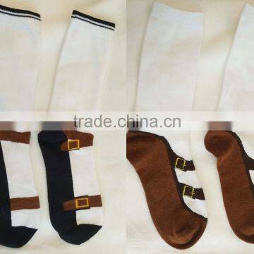 Men and Women Custom Colorful Silly Sneaker Novelty Combed Cotton Socks Silly Socks-ZP00234 photo-4