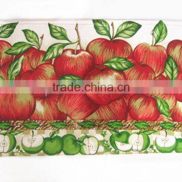 100% Cotton Apple Printed Fancy Woven Fabric Table Placemat