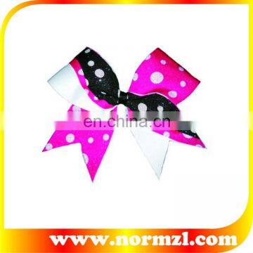 Wholesale Colorful Dot Ribbons Cheerleader Bows For Hair