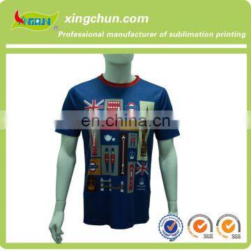 Britishness element big ben soldier quick dry men's heat transfer printed T shirts for your customize