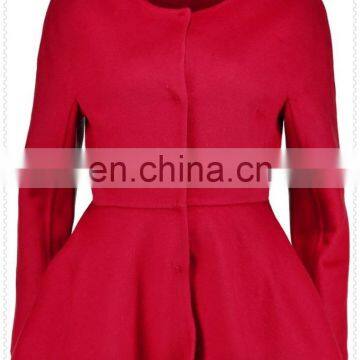 China New Women Elegant Fashion Long Sleeve Cashmere Peplum Jacket photo-2