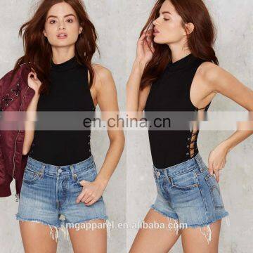 Wholesale cargo shorts 100% Cotton women summer denim shorts