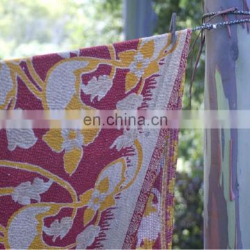 Vintage Handmade Sari Quilt