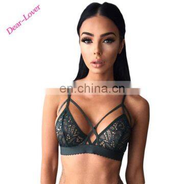 Ladies Black Strappy Harness sexy Bralette ladies beautiful bra