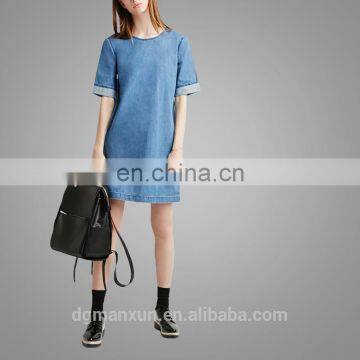Fashion Style Denim Shift Dress Cowboy Women Tops 2016 photo-2