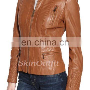 White leather jacket for women