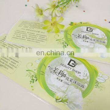 Colorful logo custom shape 1000ml adhesive sticker label PVC sticker for shampoo packaging