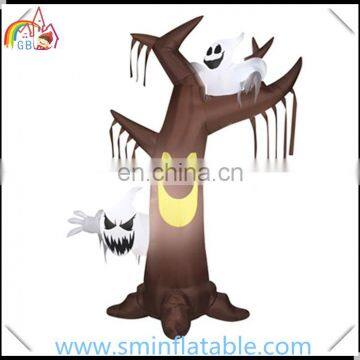 Halloween inflatable halloween tree with ghost, inflatable ghost tree for yard decoration