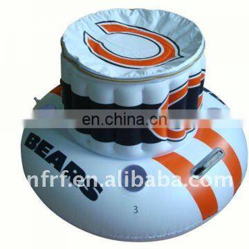 inflatable party ice cooler with beer holder