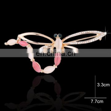 china wholesale Fashion korean crystal bulk rhinestone dragonfly brooch MB-0030