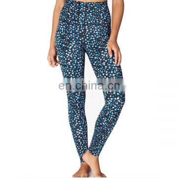 quality printed polyester lycra High waisted long leggings