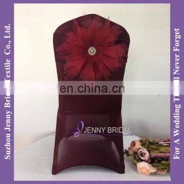 C013M wedding rosette chair cover christmas chair cover burgundy wedding chair covers