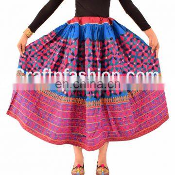 Belly Dance Kuchi Rabari Mirror work Skirt- Indian Banjara Traditional Colorful Skirts- Traditional Kutchi Ladies Rabari Skirt