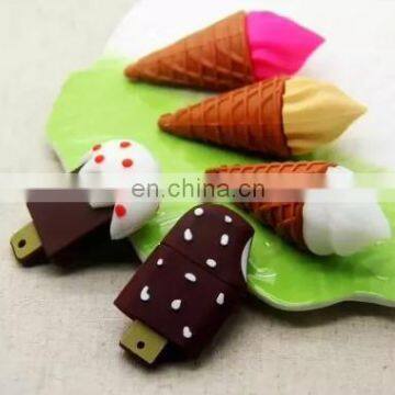 Wholesale Funny new design Promotional gifts ice-cream/lolly shape PVC USB flash memory,Customized high quality pvc USB