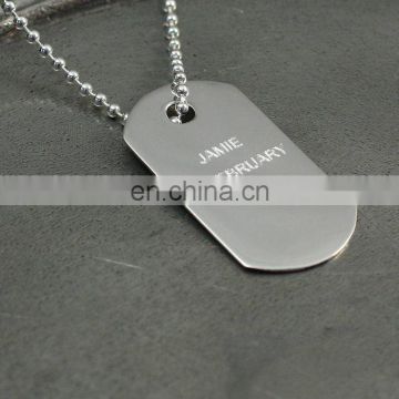 cut out sliver metal custom shape printable dog tag