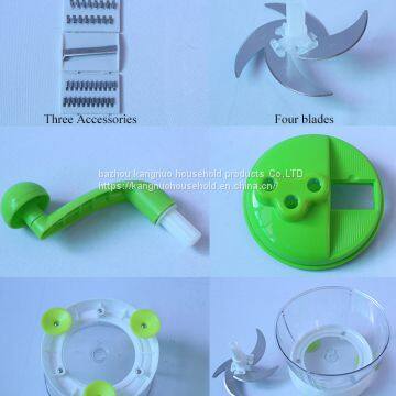 Hand Crank Vegetable Chopping Grinder Kitchen Hand Powered Food Mixer