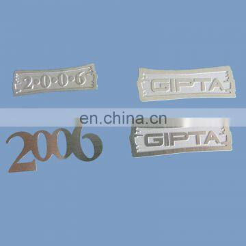 Custom metal nameplates metal tags and socks packaging label