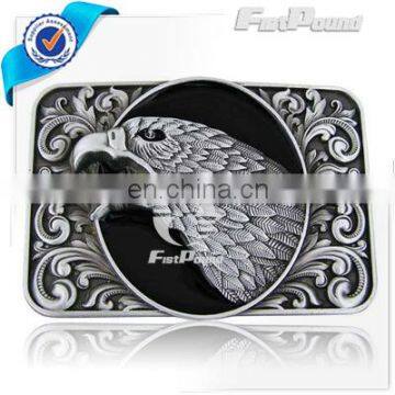 Rectangle Eagle Head 3D Belt Buckle