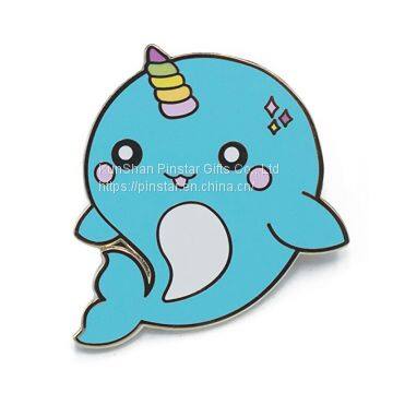 Dolphin Glitter Hard Enamel Pin