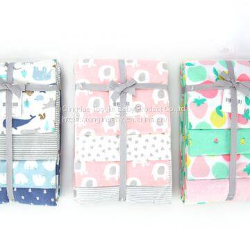 4pk Flannel Soft Baby Blankets For Infants Chstom Printed No Filling Colorfast