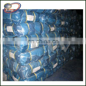 Blue Stripe PE Sheet Bale Tarp pe woven fabric for agriculture mat