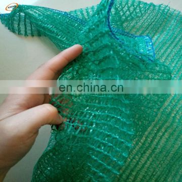 PE raschel mesh bag/Wholesale knitted plastic onion/fruit mesh bags for sale