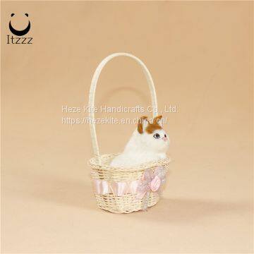 Lifelike Sleeping Cat With Hat Animated Plush Realistic Kitten Bedroom Decor Toys for Kids Vacation Cat Furry Cat photo-4