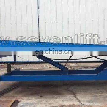 7LGQ Shandong SevenLift warehouse electric steel vehicle hydraulic used loading ramps trailer ladder dock leveler