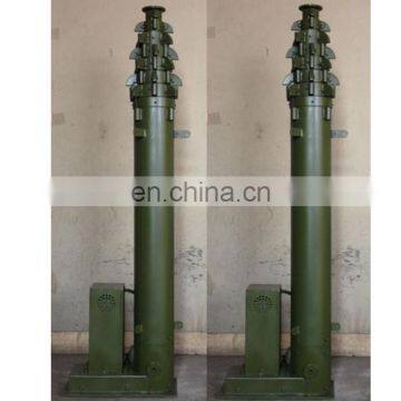 Motorized mobile communication antenna pole