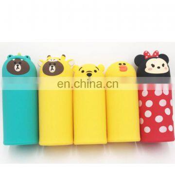 Korean Cartoon Silicone Pencil Case and Stationery Pen Holder With Retractable Function and Cylindrical Shape photo-2
