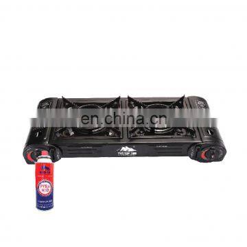 China Double Gas Stove With Knob Control and Happy Home Gas Stove photo-4