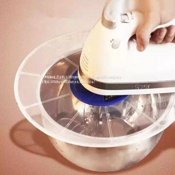 Egg Mixer Machine Baking Oil Splash Guard Protector Waterproof Bowl Lid Universal Pot Fry Pan Screen Wrap Silicone Cover Kitchen photo-3
