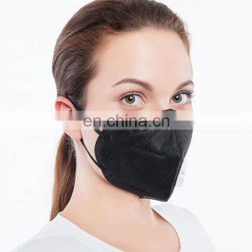 Cool Black Nonwoven Fabric Anti PM2.5 Face Mask for Commuting