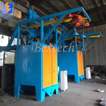 Hanging Steel Cylinder Double Hook type Shot Blasting Machine