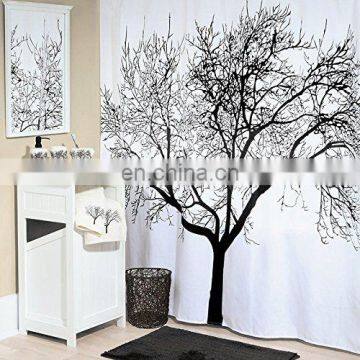 Tree Pattern Ink Printing Bath Shower Curtain