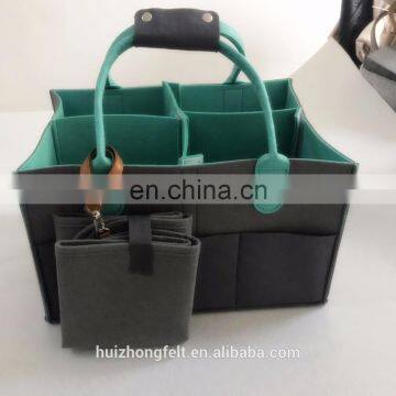 New Design Felt Diaper Caddy Baby Bag With Changing Pad and Plate Bottom photo-3
