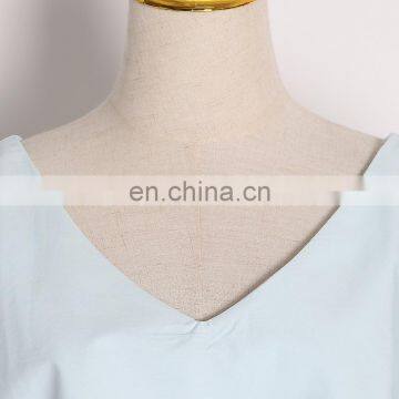 Patchwork Ruffles Short Sleeve Sexy 2020 Summer For Women Shirt Clothing Casual photo-6