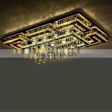 factory stock modern minimalist ceiling lamp Crystal rectangular lamp for bedroom dining room