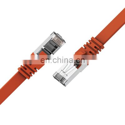 CE ROHS FTP UTP cat7 flat cable cat8 network cable 10cm 15cm 1m patch cord cable