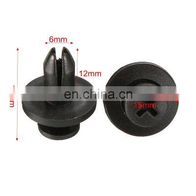 50Pcs Auto Bumper Fastener 6mm Hole Rivet Retainer Push Engine Cover for Fender Car Door Trim Panel Clip Fasteners for Toyota photo-5