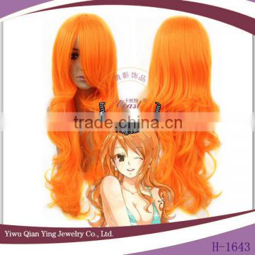 Factory long curly orange Nami 2 years later cosplay wig