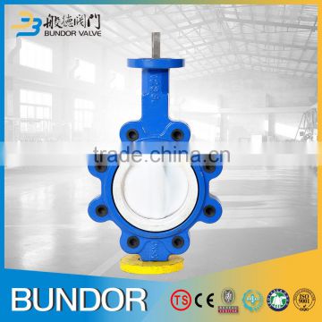 Cast Iron Full Ptfe Lined Wafer Butterfly Valve Price