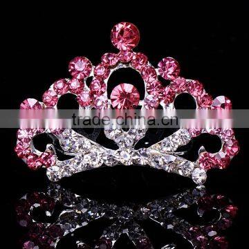 2015 new model FZ-034 bridal wedding hair tiara crown wholesale full color diamond