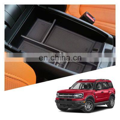 Interior Accessories Parts Silicone Armrest Rest Storage Box Center Control Console Organizer Tray For Ford Bronco Sport 2021