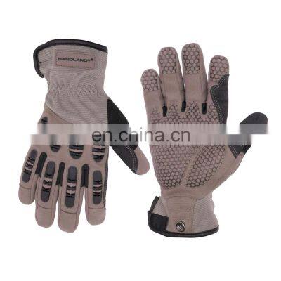 HANDLANDY Silicone Coating Palm Driving Gloves Impact Oilfield Construction Worker Motorcycle Motorbike Gloves