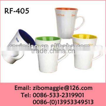 Custom Designed Personalized Stoneware Drinking Promotional Tea Mugs in Zibo