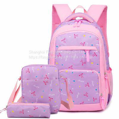 School Backpack School Bags Sets 3 in 1 Student Bookbag With Lunch Bag and Pencil Case photo-4