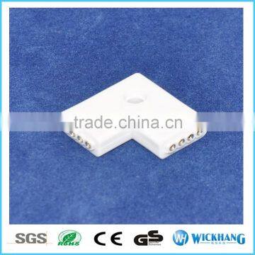 4 Pin 2 Reels Strip to Strip L Shape Female Connector for RGB LED Flexible Strip photo-5